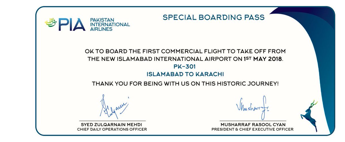 Official_PIA's tweet photo. One day to go! Are you ready for PIAโs inaugural flight to the New Islamabad International Airport?! You will get memorabilia for this special flight, along with special flight meals & the finest inโflight services! So, donโt miss out & stay tuned! #PIA #NewPIA #FirstFlightIIAP https://t.co/HPbF93WvFH