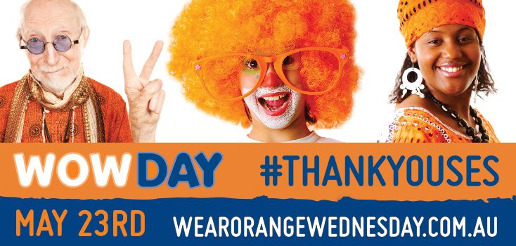 **To Our MEDIA Contacts**
Help us break the internet this #WOWDay by posting our ORANGE social media campaign. 
Pencil WOW Day into your online content calendar, download the WOW Day social media tiles and post to your platform. That simple!  bit.ly/2JCd1uL #ThankYouSES