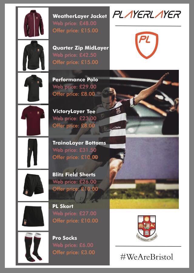 PL_Bristol's tweet photo. Get along to Senate house today for another 
☀️PLAYERLAYER POP UP☀️
some amazingly great deals on some fantastic kit, don’t miss out!! https://t.co/LO8lJjHUDI
