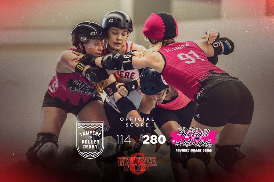 TreRollerDerby's tweet photo. TB to West Track Story. We came close against the top 2 teams, but this tournament was anything but easy for us. Back to the drawing board! Thanks for fierce and fun derby, hope to meet you all again soon @HellfireHarlots @AMSRollerDerby @derbygirls44 @OLRollerDolls ✨💪✨ https://t.co/UXnCs3HVEu