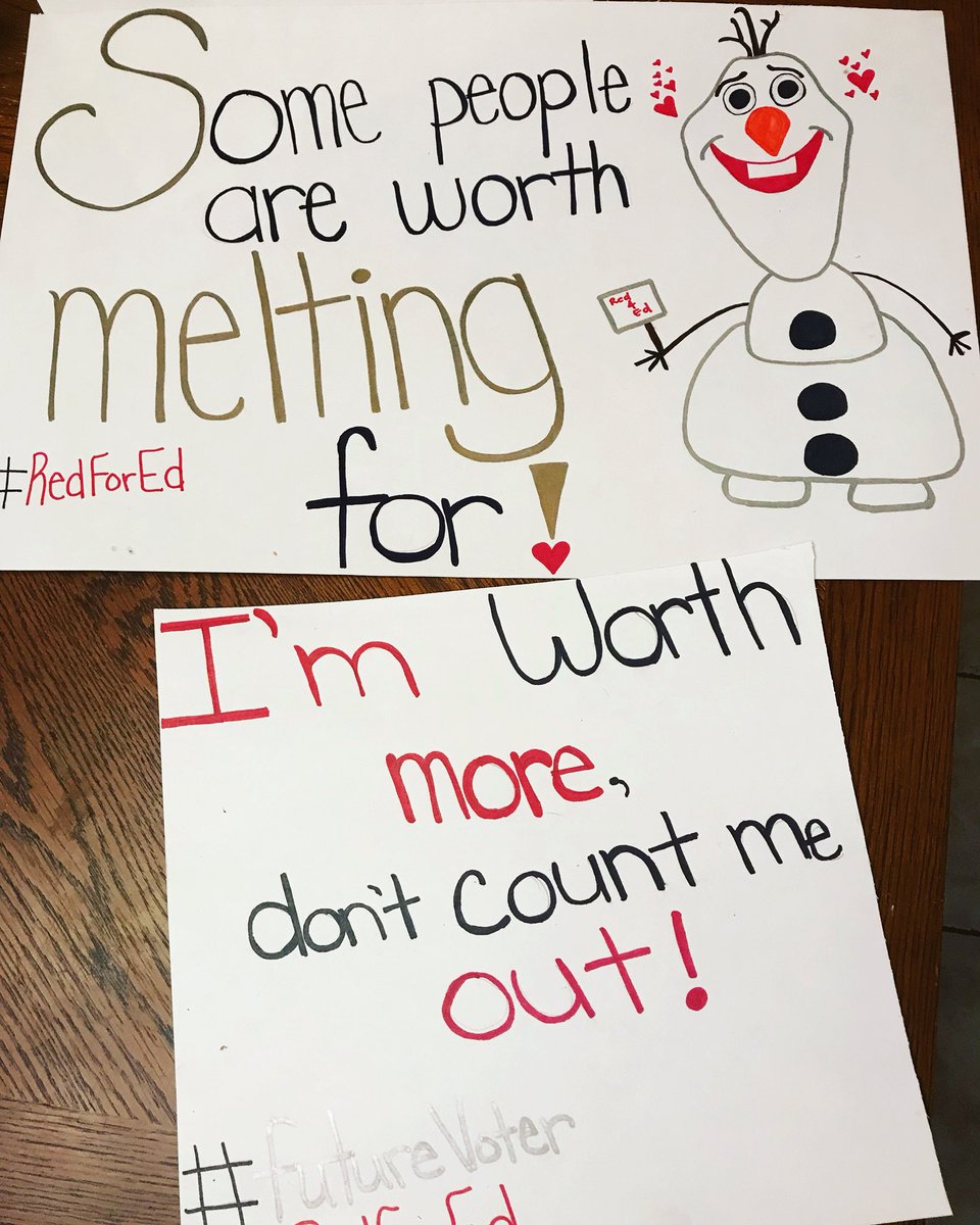 HeadacheMama's tweet photo. Preparing to rally in 100 degree weather requires cold water and powerade, sunglasses, hats, and signs! But as Olaf says, some people are worth melting for, and my daughter and her educators are some of those people!
If you see us, say hi!
#redfored #azbackwards https://t.co/0nsvF52OWb