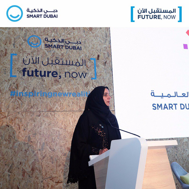 DigitalDubai's tweet photo. Dr. @Aisha_BinBishr : “With the launch of the Smart Dubai Global Network today, we are essentially taking a bold first step towards building the largest international network of smart cities.” #SD_GlobalNetwork #SmartDubai https://t.co/3e5jyHO5jZ