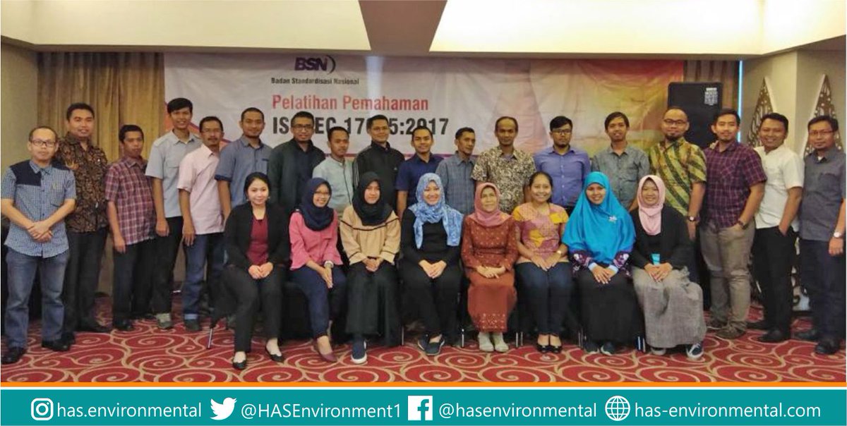 HASEnvironment1's tweet photo. Kegiatan pelatihan pemahaman ISO 17025:2017 yang diadakan oleh BSN diikuti oleh manager teknis dan manager mutu Laboratorium kalibrasi PT HAS Environmental
#labkalibrasi #ISOIEC170252017 #kalibrasi #PelatihanISO #hasenvironmental https://t.co/FKIkI88PY9