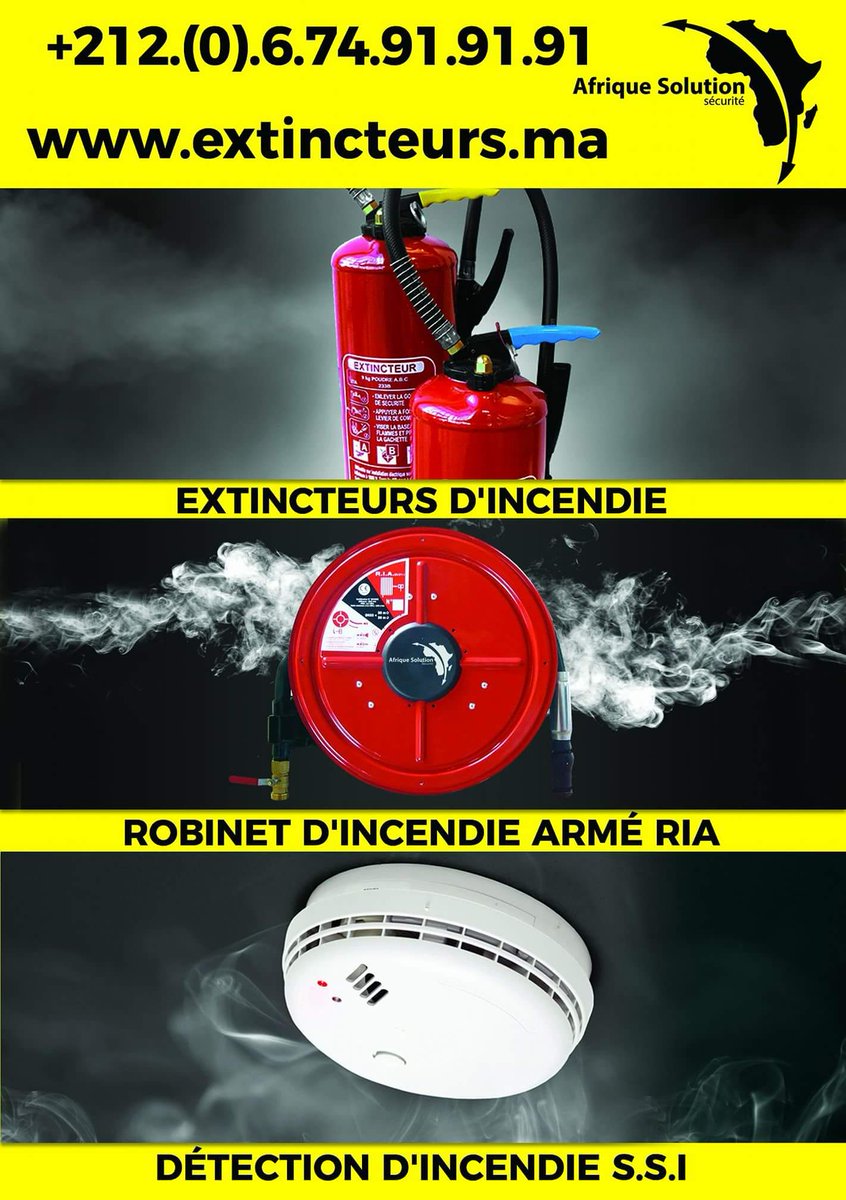 Afrique_Secur's tweet photo. https://t.co/i3NQlL8EhU
#extincteurs
#extincteur
#extintore
#fire_extinguisher
#estintores
#Maroc
https://t.co/Cq9divxzKm
#afrique
#CEDEAO
https://t.co/GtcaOkg0S2
#protection
#incendie
#Sécurité
#export
#protection
#incendie
#evacuation
#formation
#secourisme https://t.co/hcm1G98IVz