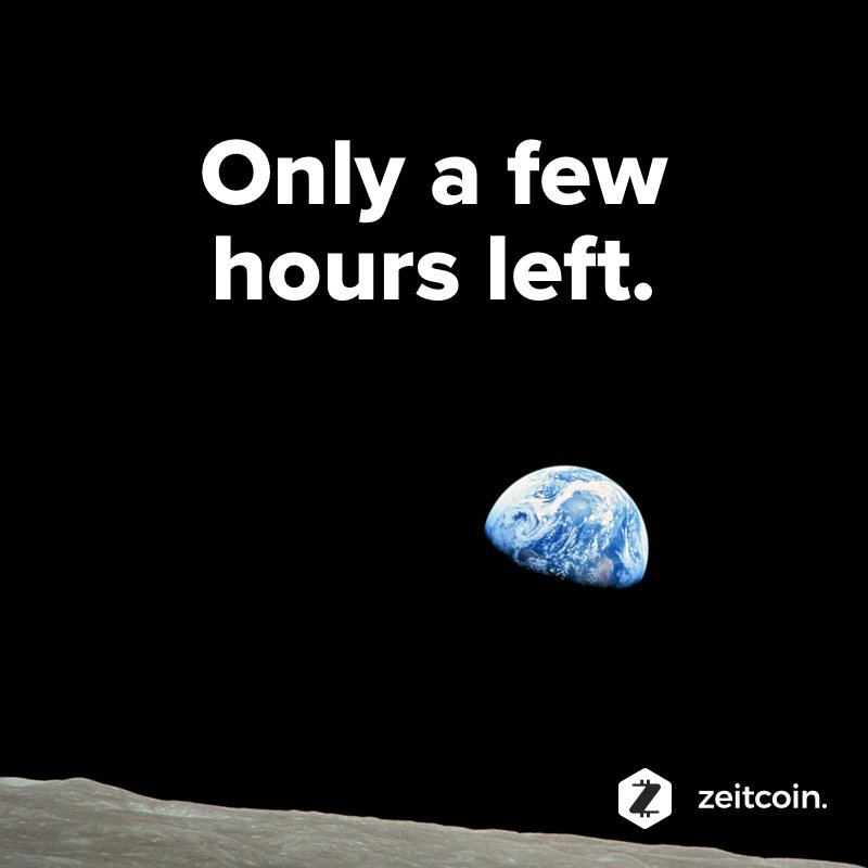 ZEITCOIN's tweet photo. It's arrived the final hours of our #zeitcoingiveaway Last chance to get your entry in and become a #zeitcoinmillionaire #cryptonauts are Go! #ToTheMoon 🚀 https://t.co/m9TFmmX30X