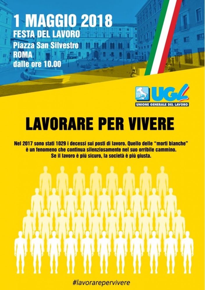 a_melchionno's tweet photo. #lavorarepervivere
Quest’anno @UGLNazionale ha deciso di celebrare il 1° Maggio senza i tradizionali cortei o comizi ma con l’istallazione, in Piazza San Silvestro a Roma, di 1029 sagome bianche che rappresentano gli uomini e le donne deceduti sui luoghi di lavoro lo scorso anno. https://t.co/yzy1NS8x1j