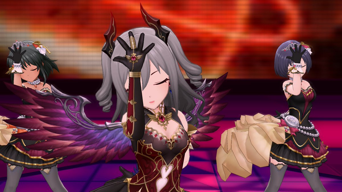 べぇぐる V Twitter フェス限蘭子ちゃんのバックメンバーとしてディープスカイブレイズを着たアイドルを配置すると魔王とその配下っぽさが出て気持ち悪い笑みを浮かべるはめになるのでオススメ