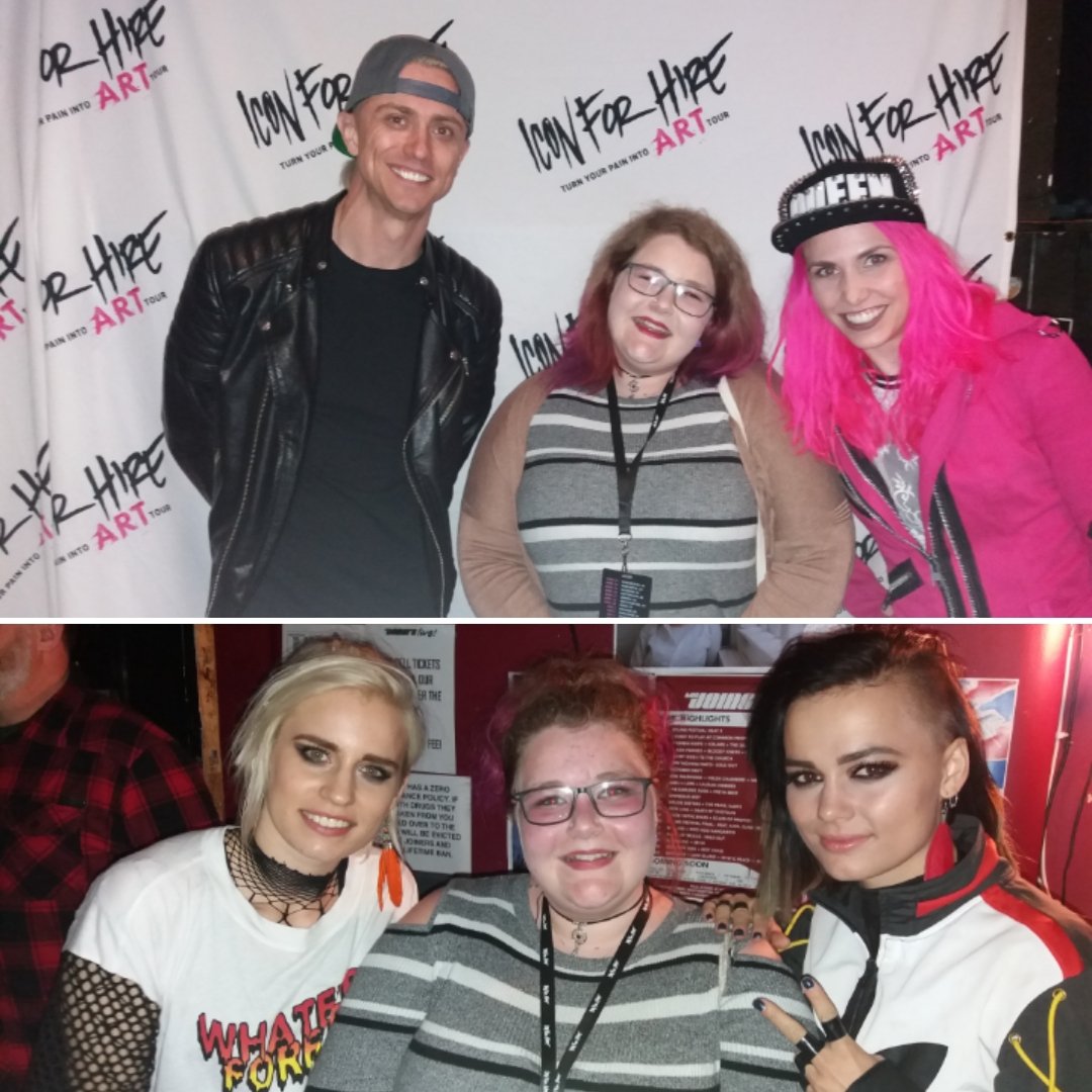ticktockclock19's tweet photo. FUJARDYFOCYAHD!!!!!!!!! #iconforhire #riotchild #iconarmy I MET THEM!!!!!! #starstrucked all I could say was "HI!" 😂 @iconforhire @riotchildmusic https://t.co/DajLyB1B9S