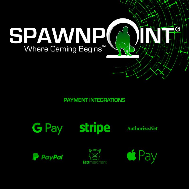 KnetikInc's tweet photo. SPAWNPOINT provides out-of-the-box integrations to top global providers, including #Stripe, #Paypal, Xsolla, Authorize, and more! https://t.co/OieHiRs2IS