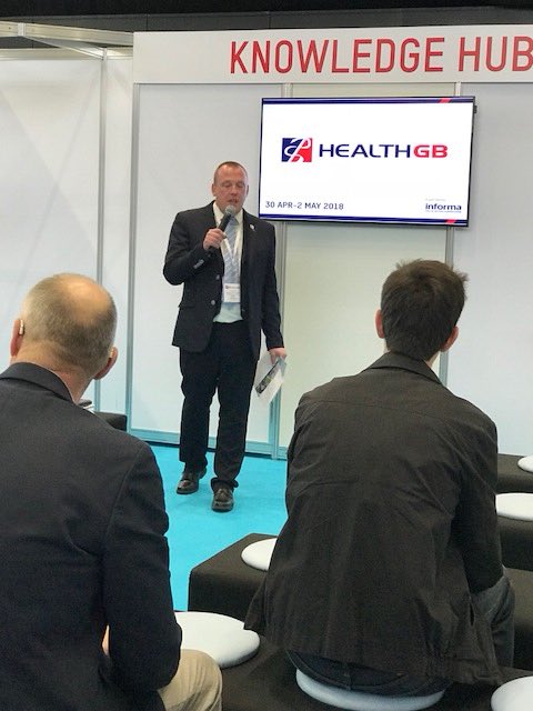 SPServicesUK's tweet photo. Head of Business Development @apaulwatts introduces @SPServicesUK @ParabagUK @DonwayUK at the @Health_GB Knowledge Hub. #Everythingyouneedinanemergency https://t.co/vpEMGxugOv