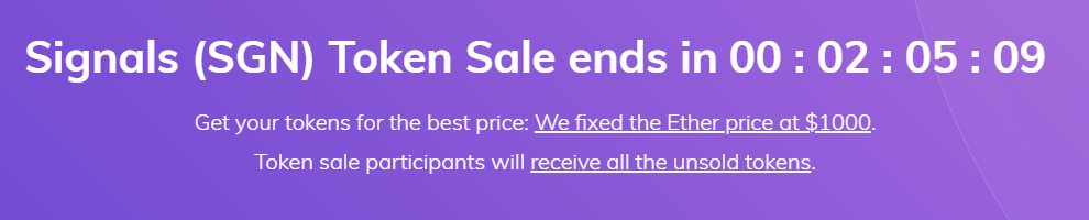 Little over 2️⃣ hours left! It's time to start relying on machine intelligence in trading rather than your gut: signals.network
