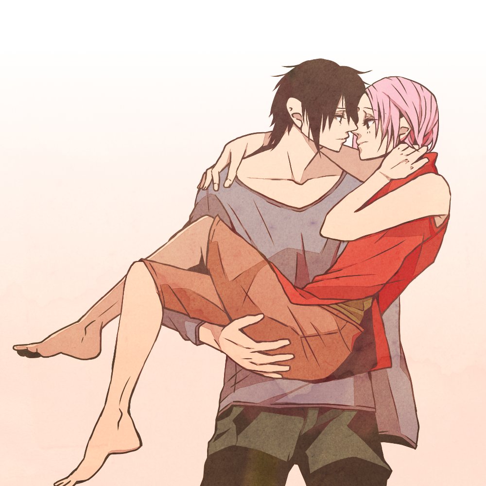 NARUTOのサクラちゃんお題ありがとうございます～!色々悩んだんですがサスケを好きなサクラがどの年代でも大好きなのです^^
サスサクも片想いしていたサクラも大好きです!構図はそんな訳で甘々に。お題とズレましたが; 