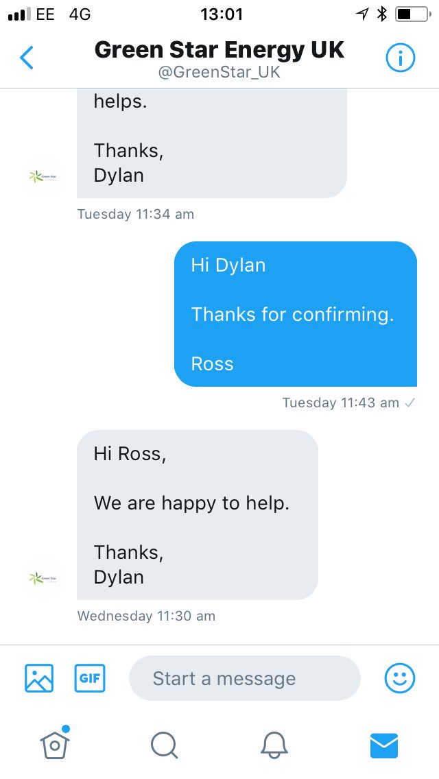 RossHTL's tweet photo. @GreenStar_UK I’m guessing you’re the same person? There’s your confirmation, so now some needs to respond, without an empty promise of the next 5-7 days https://t.co/c16ILhO6u3