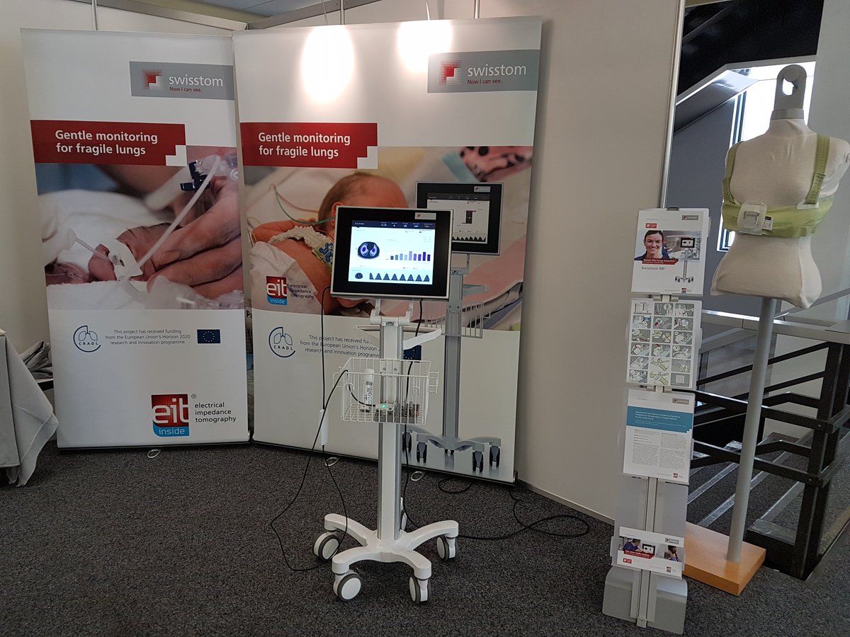 swisstomography's tweet photo. Many thanks to Prof. Rimensberger for organizing an excellent Conference. The EIT workshop with more than 50 participants was a great success and the manifold visitors at the Swisstom booth show the importance of regional lung monitoring in neonatal and pediatric patients. https://t.co/kxy7I9CXdq