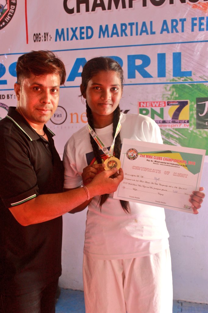 ArtForCause's tweet image. My girls from @NGOProtsahan have created ripples as they win golds in the #Delhi Mixed #MartialArts Championship 2018. They were all so tiny and little 8 years back! Now topping acads and sports like #wonderwomen. Scale that is soul deep goes far. Very far for that one child.