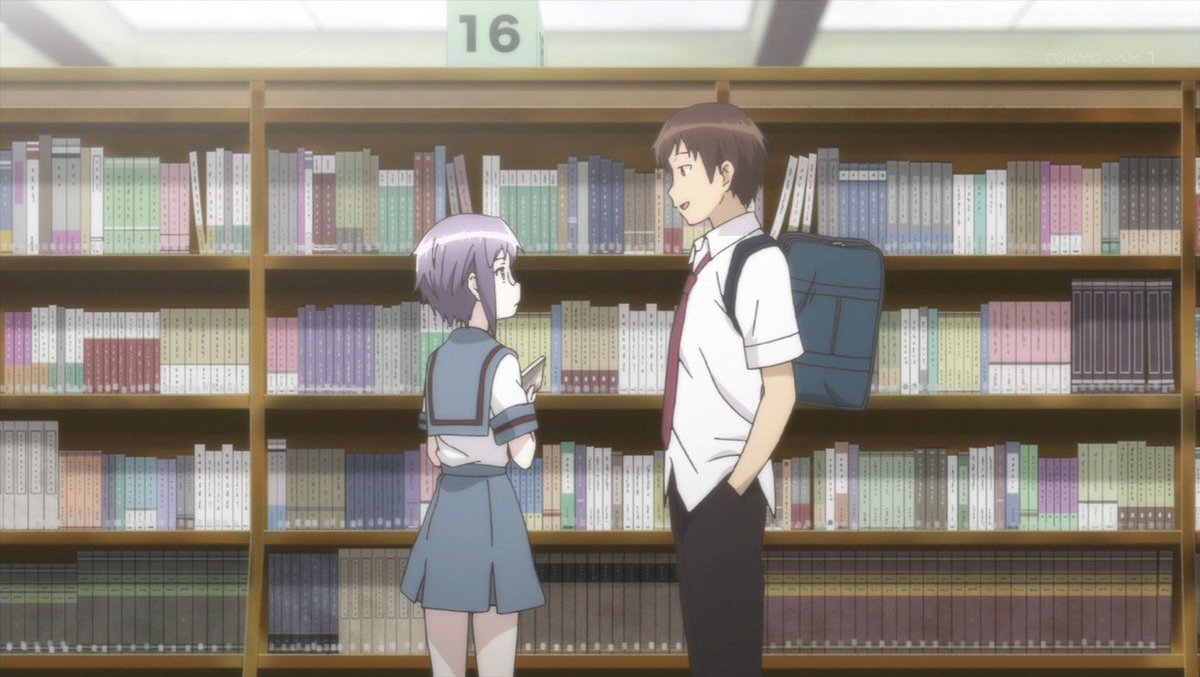 嘲笑のひよこ すすき 図書館が出てくるアニメといえば 長門有希ちゃんの消失 今日は何の日 図書館記念日 4月30日は図書館記念日 長門有希ちゃんの消失 T Co Akblhnx23o Twitter