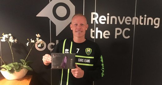 copaconederland's tweet photo. Gisteren ontving @Tombeugelsdijk van @ADODenHaag⚽️ het eerste exemplaar van de @Ockelcomputers Sirius A. ’s Wereld meest veelzijdige mini-pc met #Windows 10 Pro of Home is binnenkort leverbaar bij Copaco! #Rustaaagh https://t.co/xcjtpMioUZ