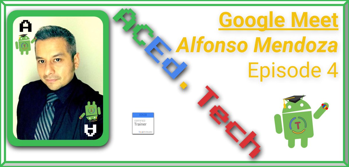 eduGOOGdroid's tweet photo. Listen to https://t.co/YhoBaKxwcv with @TechTeacher1381 about Google Meet. Let's #Tech2Achieve on #ACEdTech https://t.co/GQSGPHT0XY