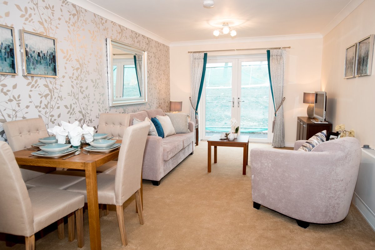 Housing21's tweet photo. Housing &amp; Care 21 celebrated the official show home opening at Thomas Fields, a new #Extracare scheme in #Buxton 🏠 

The opening was well attended by Councillors representing @Derbyshirecc and @HighPeakBC, read more: https://t.co/jjtJLGHdZz https://t.co/jfsA6oAKEX