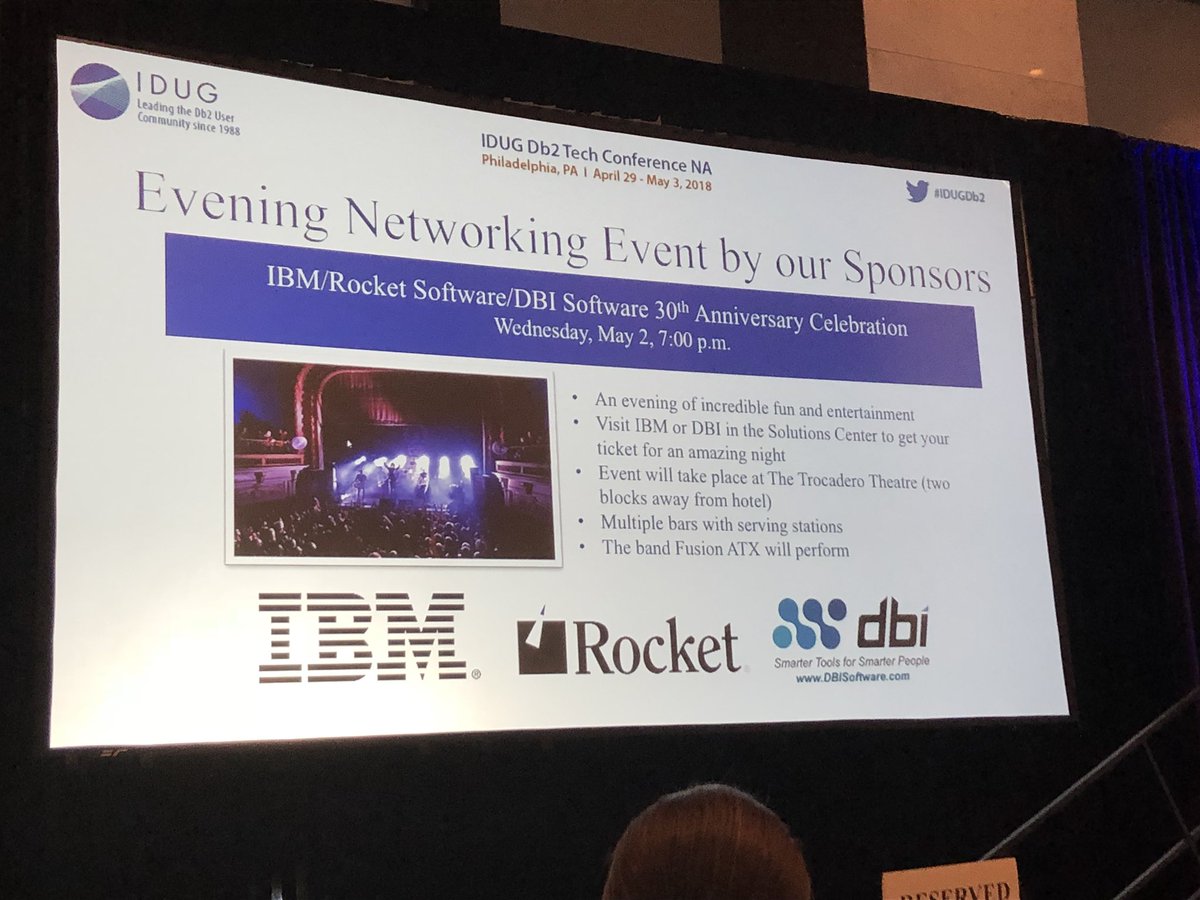 TahoeJR's tweet image. Don’t miss the biggest #ibmdb2 networking event there is #idugdb2 in Philadelphia #db2
