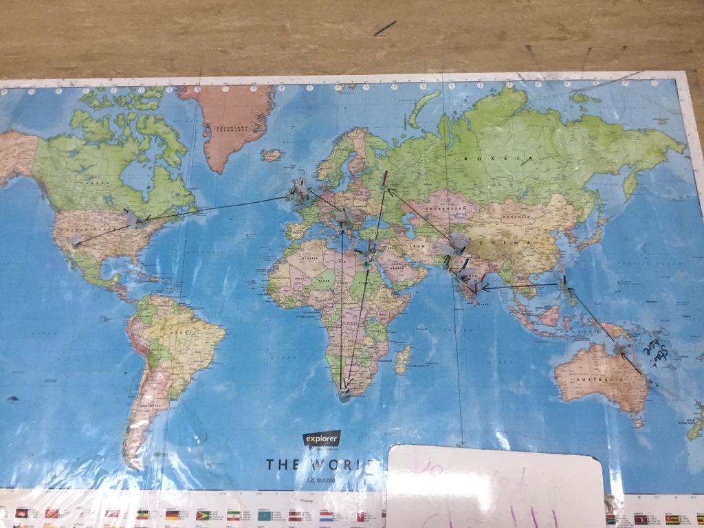 Horizon_Maths's tweet photo. #ProjectMaths Year 2 are busy planning their trip to all of there home countries. @emirates can we have an upgrade on our flights? #reallifemaths #PowerfulLearners https://t.co/HMpXZb0nGd