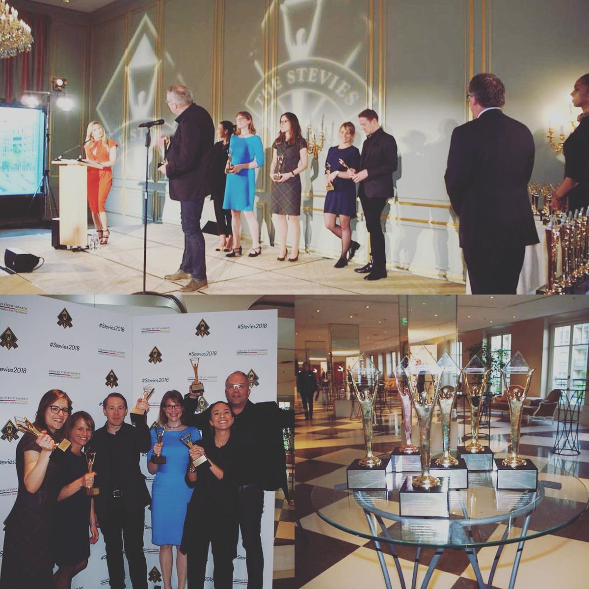 EdelmanGER's tweet image. So sehen Sieger aus – Wir konnten 5 Awards bei der Gala der @GermanStevies mit nach Hause nehmen. Congrats an die Teams! @grohe @Accuray @VoltarenSA @DentsplySirona