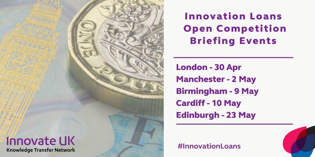 IUK_Connect's tweet photo. Hear from @NigelWalker7  about the £10m #InnovationLoans Open Competition at a briefing event near you or watch online https://t.co/h9cGo3GjKl
Today we're in London 🌧 https://t.co/0atkqAnK1r