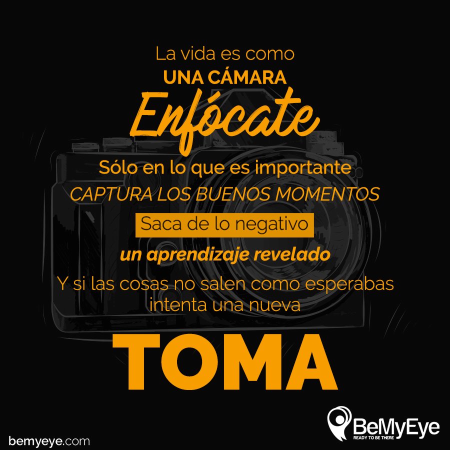 BeMyEyeEs's tweet photo. La vida es como una misión. 

Y como una cámara. Y como una caja de bombones.
Seamos positivos pero sepamos reírnos también ;) 

Desde #BeMyEye os deseamos #FelizLunes
(si sois gatos, #felizpuente) https://t.co/p464eztCeI