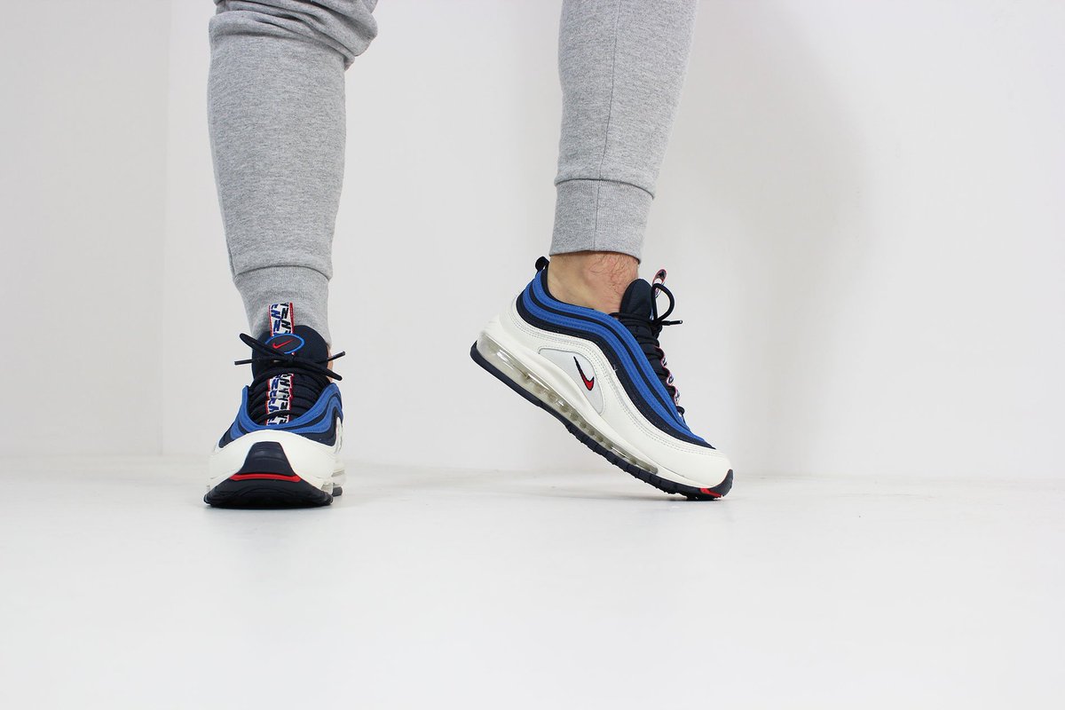nike air max 97 obsidian university red sail blue nebula