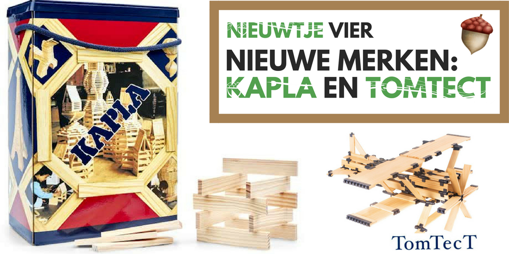 Graag presenteer ik twee nieuwe merken in de webwinkel: een bekende klassieker en innovatieve nieuwkomer: Kapla en TomTecT. Beiden komen uit het brein van Tom van der Bruggen en stimuleren de fantasie. bit.ly/2vWKFJL