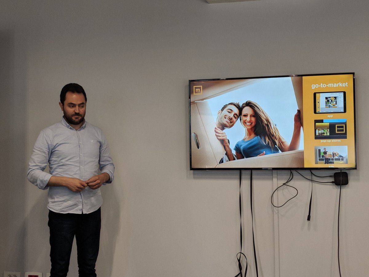 ClaireEngland's tweet photo. Great Beirut startup pitches @berytech from @ModeoSystems and @mykitweets to @KauffmanFellows investors! #KauffmanFellows https://t.co/MIbYKPUnaN