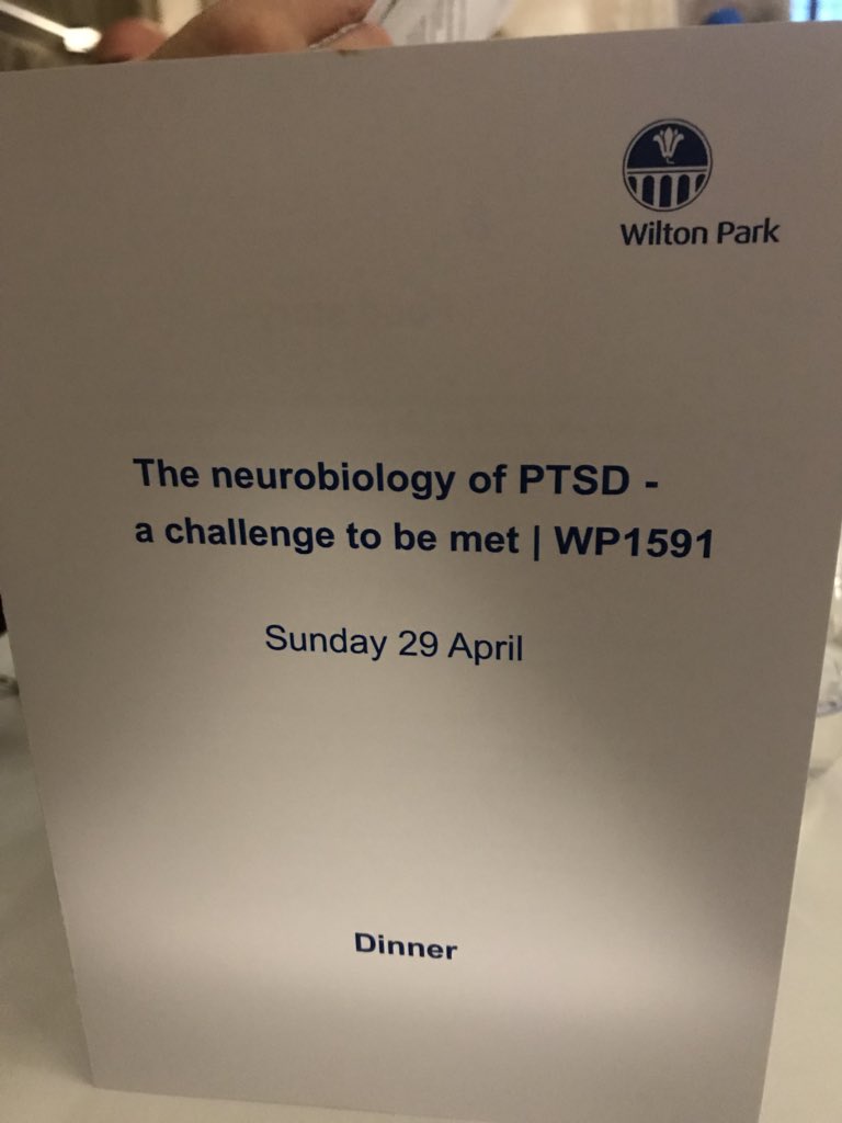 ProfArmour's tweet photo. Delighted to be one of the representatives of the UK (& NI) at this weeks 3 day event ‘The #neurobiology of #PTSD: A challenge to be met’ @WiltonPark @BritishCouncil #prioritisingPTSD https://t.co/x3bkDT2wgk