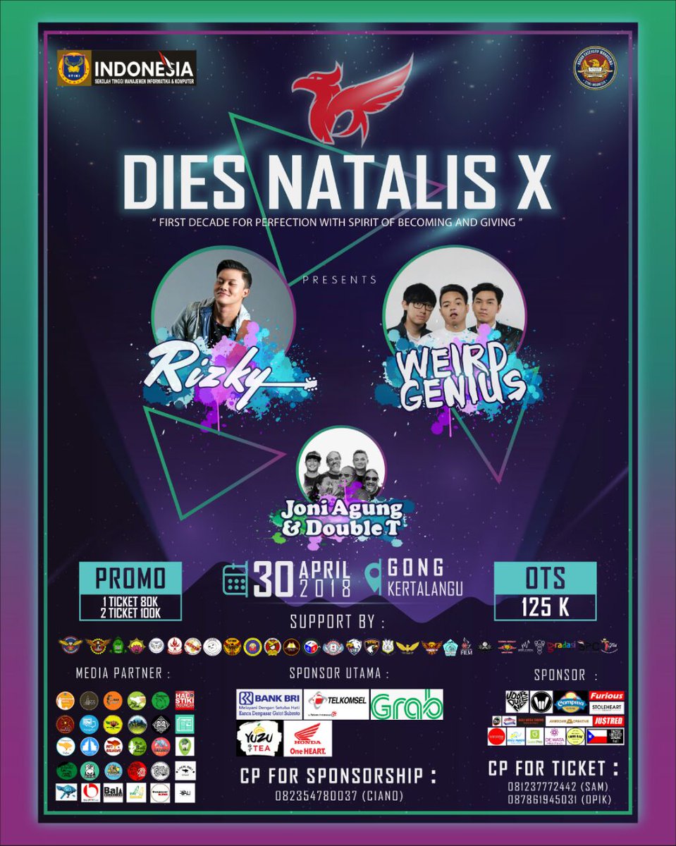 Bali!!! Kita ketemu lagi, malam ini Iky bakal tampil di Dies Natalis STIKI Indonesia, Jam 19.00. Yuk pada dateng ya.

terimakasih, :)