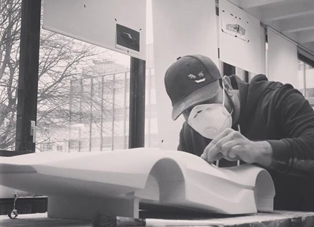 CovID2018's tweet photo. Progress on final major project model from an Automotive &amp; Transport Design student  #reshapingid #covid18 #reshapingautotransport #automotivedesign #coventryuniversity #graduate #degreeshow #model https://t.co/2s6YfqzcNR