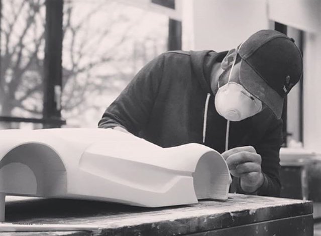 CovID2018's tweet photo. Progress on final major project model from an Automotive &amp; Transport Design student  #reshapingid #covid18 #reshapingautotransport #automotivedesign #coventryuniversity #graduate #degreeshow #model https://t.co/2s6YfqzcNR
