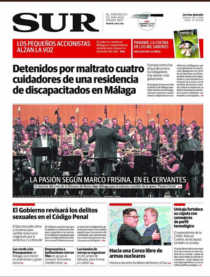 PassioMLG's tweet photo. El eco del estreno #passiochristi #malaga #marcofrisina #música https://t.co/2jmvueBBMf