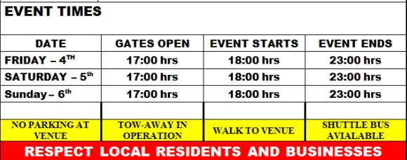 Only a few days to go.... 
#EdCork

Gates Open at 5pm
Concert Starts at 6pm
Concert Ends at 11pm