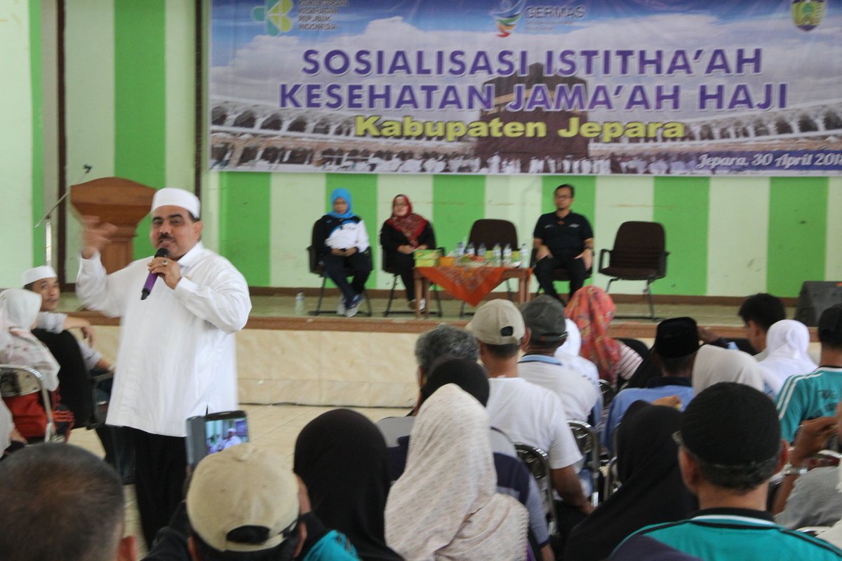 Ir. Ali Mahir, MM Anggota DPR RI Fraksi NasDem melaksanakan kegiatan Sosialisasi Istitha'ah Kesehatan Jamaah Haji bersama Kemenkes RI bertempat di Gedung Haji Kab. Jepara.