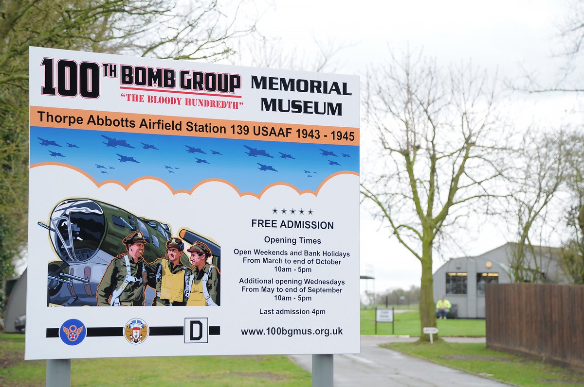 100bgmus's tweet photo. We'll be open this Wednesday 2nd May for our first weekday opening this year :)

Pop over and see our friendly volunteers and learn about the heroic exploits of the 100th Bomb Group #Norfolk #TheFriendlyInvasion #Volunteers #WWII #WW2 #USAAF #Museums https://t.co/5u8h8etl4a