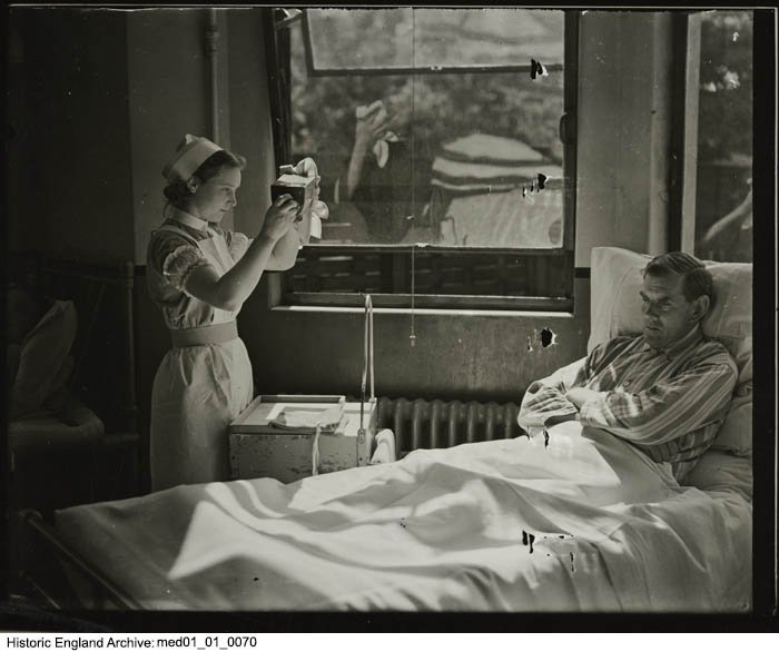 HE_Archive's tweet photo. So far this is my favourite image from the Topical Press Agency Medical Collection - a nurse checking that a hot water bottle isn't leaking. Learn more about the collection here : https://t.co/jHbc7rwKJK #Nursing #Workinthepast https://t.co/7B9Qd2bEN6