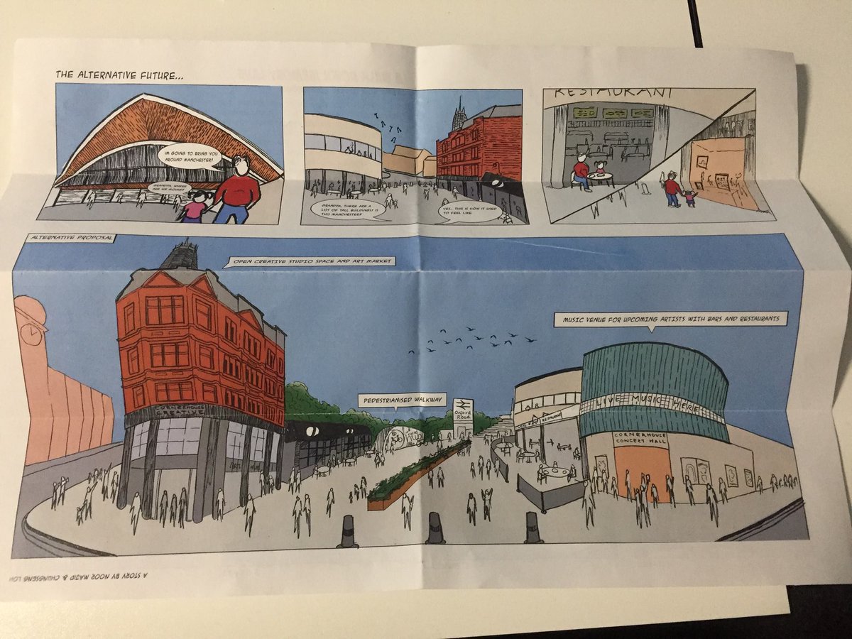 OxfordRdCorner's tweet photo. Wonderful to see work from @TheMSArch students this morning, exploring the history of the site and ideas for its future through comics!
You can see their exhibition this Wednesday at 70 Oxford Street (Cornerhouse) from 10am to 5pm https://t.co/kffLHp7PE7