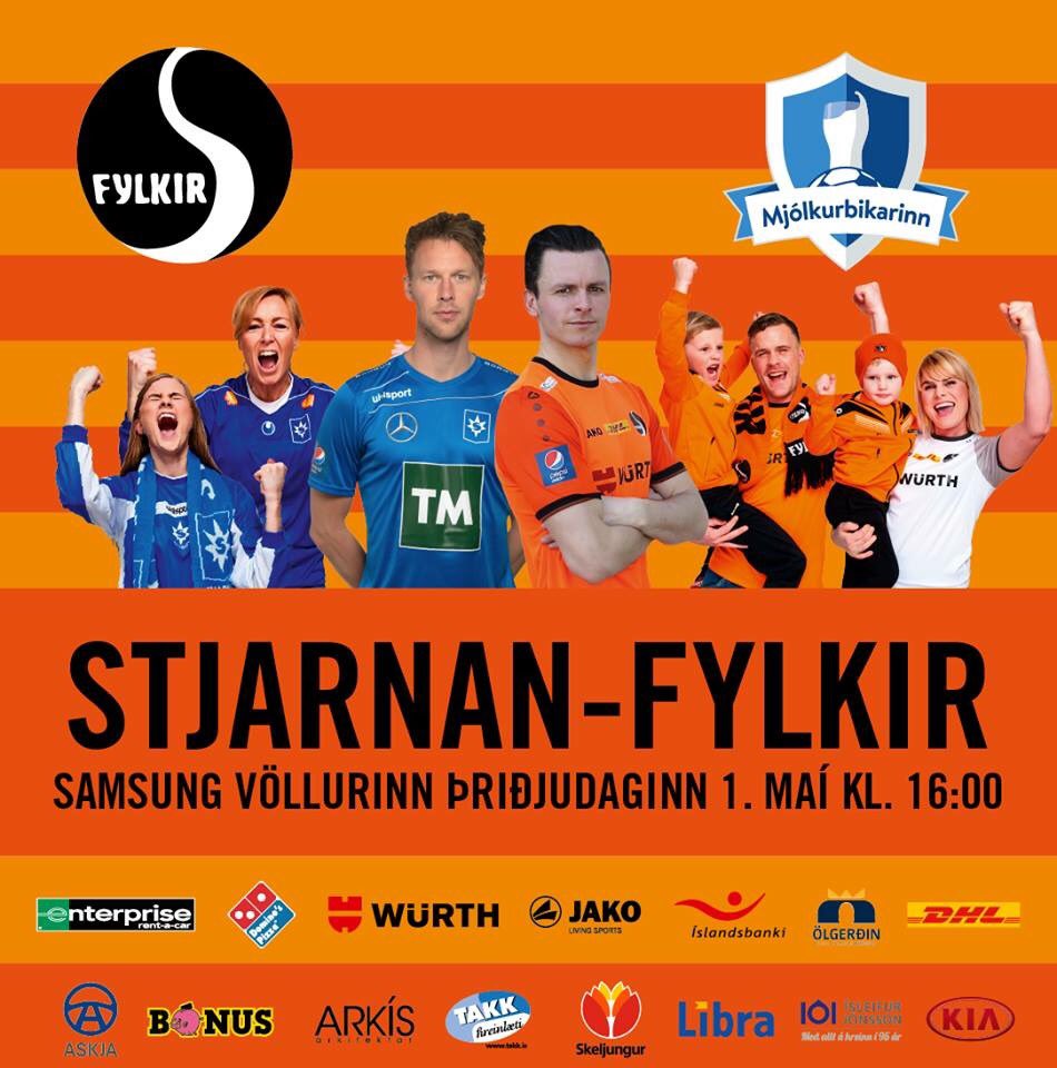 FylkirFC's tweet photo. Fótboltaveislan heldur áfram!
@mjolkurbikarinn á Samsung vellinum á morgun kl 16:00.
@FCStjarnan tekur á móti okkur!
Förum á völlin og styðjum okkar menn!
Koma svo!!
#FylkirStoltirAlltaf https://t.co/FX0fh0XHcf