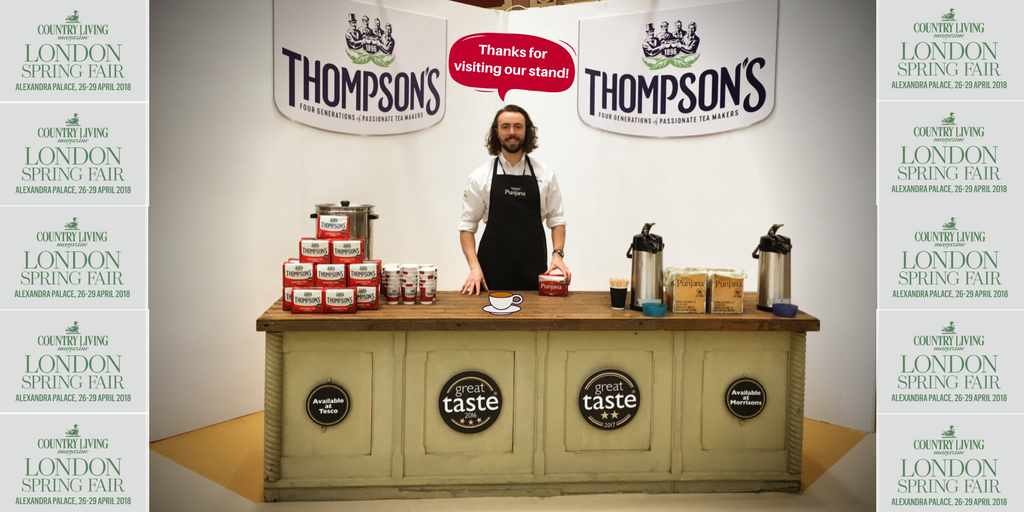PunjanaTea's tweet photo. 😍A big THANK-YOU to everyone who came to visit our stand at the #CountryLiving Spring Fair at #AlexandraPalace over the last 4 days! 😊 We had a lovely time meeting you all, and we were very pleased to hear how much you enjoyed our tea! ☕️@CLFairs #ThompsonsTea https://t.co/Xl7wUKunVu