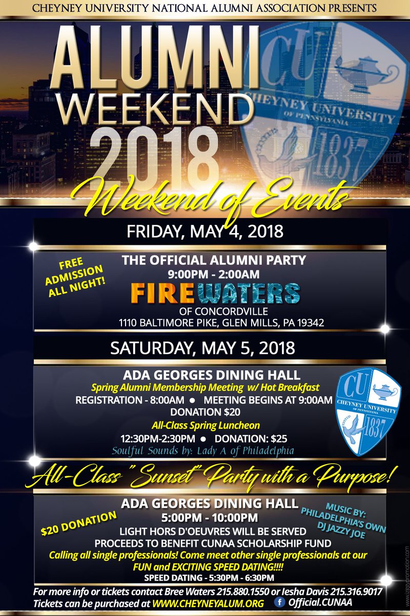 OfficialCUNAA's tweet photo. Be a Part of Cheyney Alumni Day on May 5 #CUAlumni https://t.co/eJ5yMEgo84 https://t.co/iaITlVtKgs