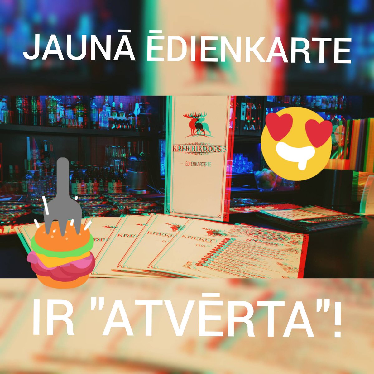 Ou jeee.. jaunās ēdienkartes jau galdā! Ir gan jūsu iecienītākie ēdieni no vecās ēdienkartes, gan arī daudz jaunumu! 😊
Droši nākam ievērtēt vai arī sūtām ar piegādi uz mājām! 🚗😉👍 
➡️ Sīkāk kreklukrogs.lv
