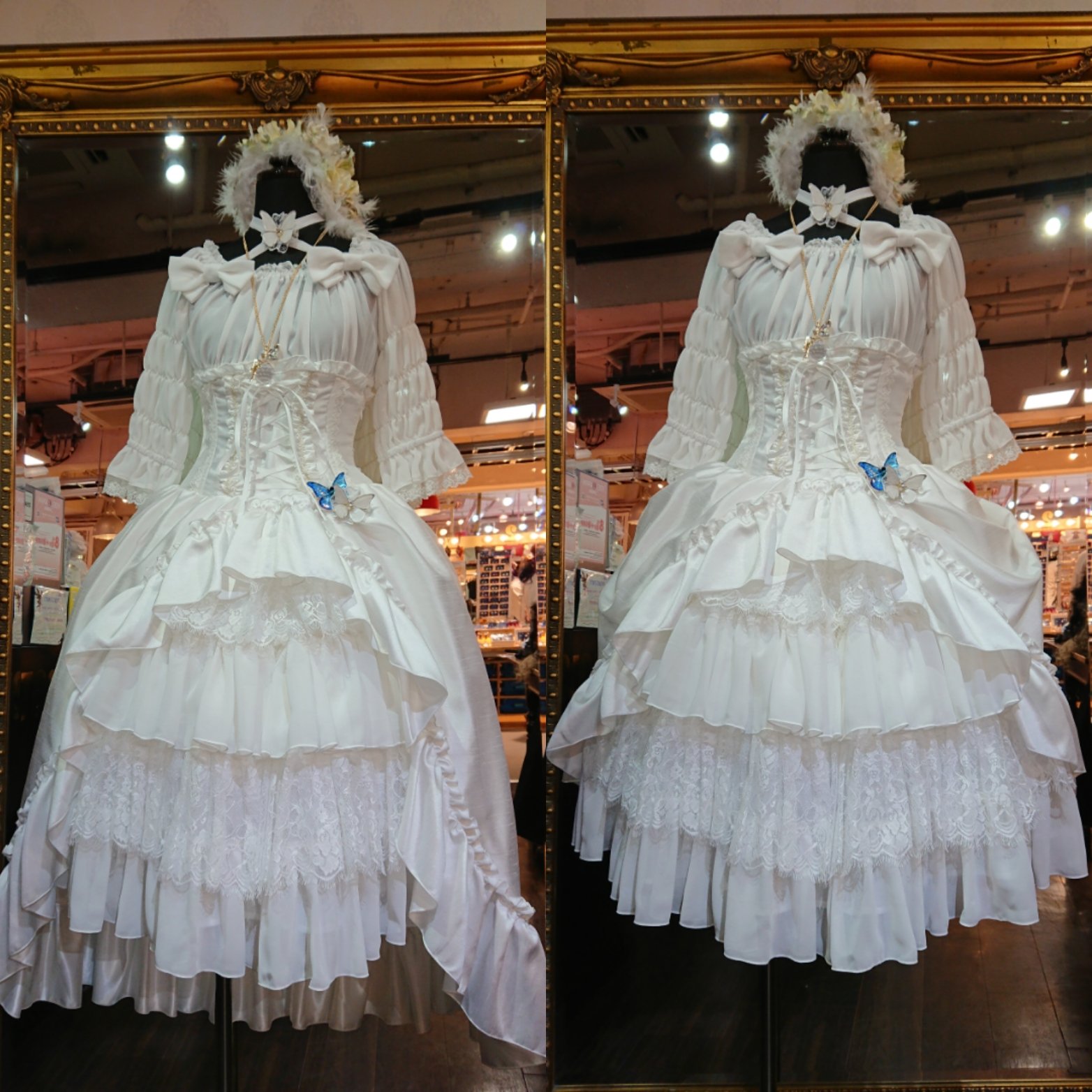 ATELIER PIERROTホワイトフリルコルセットドレス ATELIER PIERROTホワイトフリルコルセットドレス ATELIER