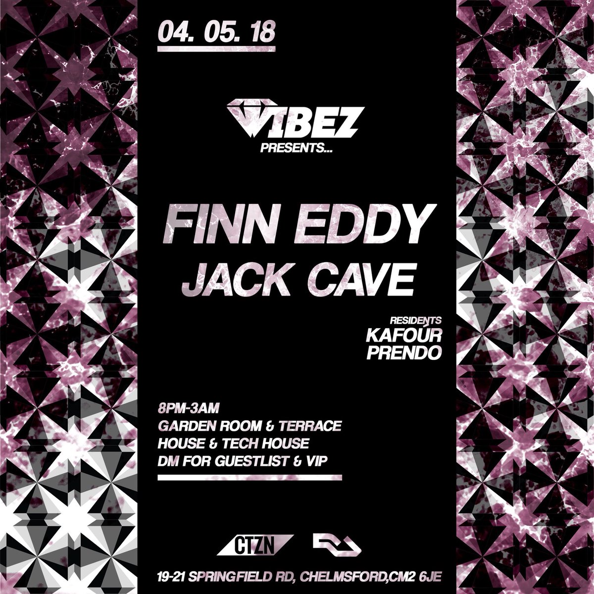WibezOfficial's tweet photo. THIS FRIDAY 💎
.
@ctznbar garden room duties!
.
@finneddy completes our line up of debut dj’s, he’s already making big movements with residency’s on ModeFM and House559
.
#bankholiday #ctzn #chelmsford #wibez #house #tech #techhouse #music #disco #essex #jackcave #finneddy https://t.co/TYrWdmc84w