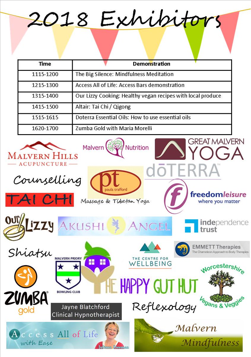 Malvern_Town's tweet photo. Less than one week to go until the Health & Wellbeing Fair! Take a look at the demonstrations we'll be offering in Rose Bank Gardens this SaturdayπβοΈ #HealthandWellbeing #HWF2018 #MalvernHour #GreatMalvern #MalvernEvents https://t.co/rOJU1YOpAv