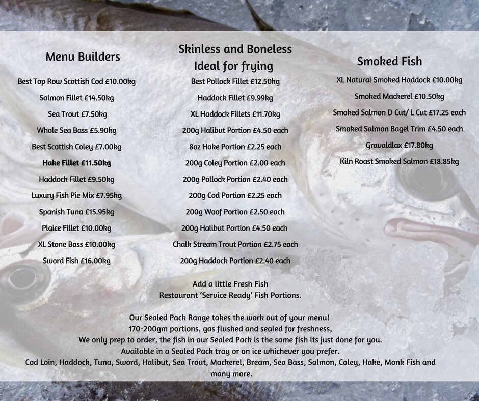 Sailbrand's tweet photo. Another Catch of Wild Seabass has just arrived this morning. In season now Call 01484 548975 . Simply stunning 

Just look at the skate too , without doubt my favourite fish . Have some for your tea ! #skate #wilddseabass #freshfish https://t.co/nJc3yAwtgT