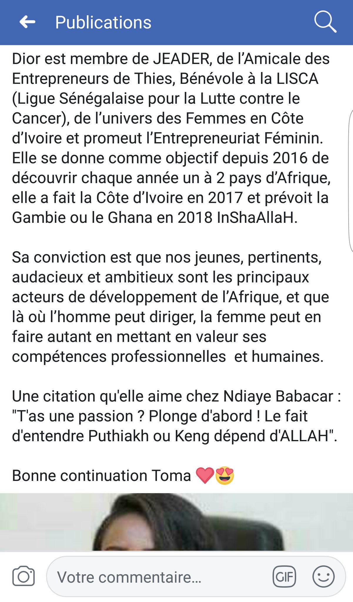 Dior Gueye Championne D Afrique Proud Of You Toma Dbirima Bonne Continuation Pour La Suite T Co 4iigndw8mi Twitter